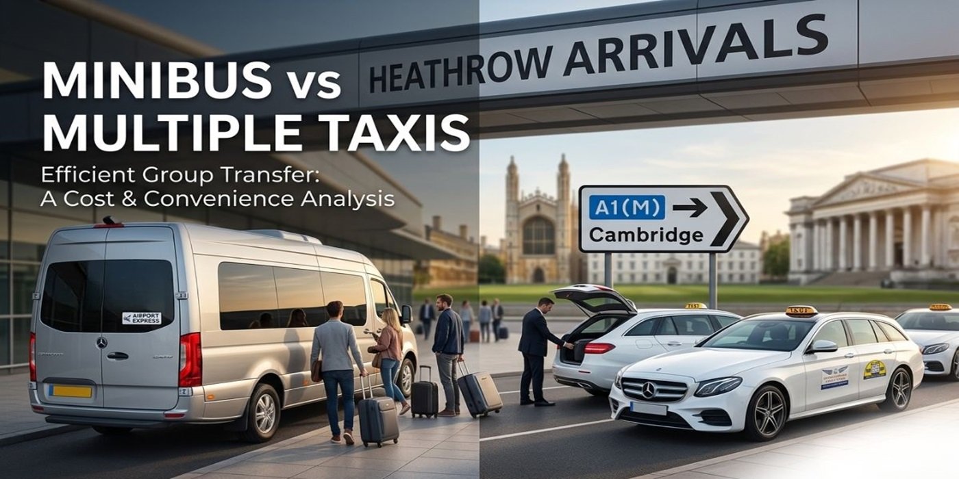 Heathrow to Cambridge Group Transfer: Minibus vs Multiple Taxis