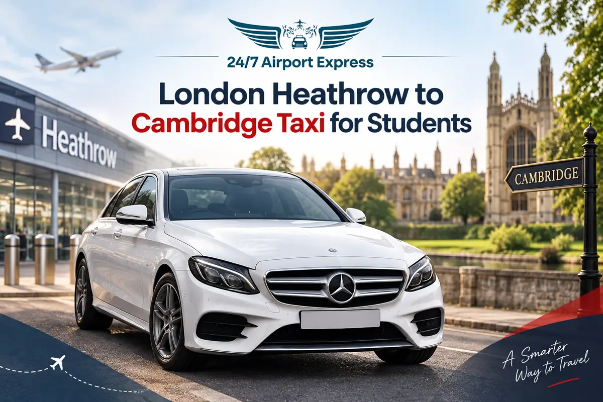 London Heathrow to Cambridge Taxi for Students