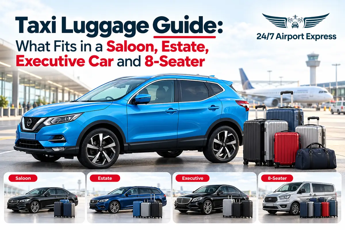 Taxi Luggage Guide: What Fits in a Saloon, Estate, Executive Car and 8-Seater